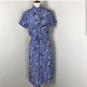 Amour Vert Lou floral silk dress